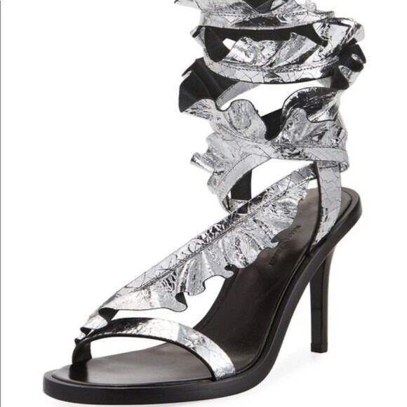 Isabel Marant Ansel Metallic Sandals 'Size 39' Like New - Picture 2 of 4